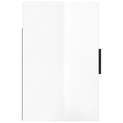 Wand-Nachttisch Hochglanz-Weiß 50x30x47 cm