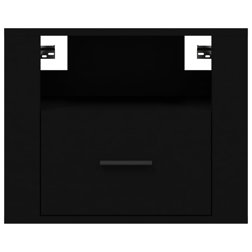 Wand-Nachttische 2 Stk. Schwarz 50x36x40 cm