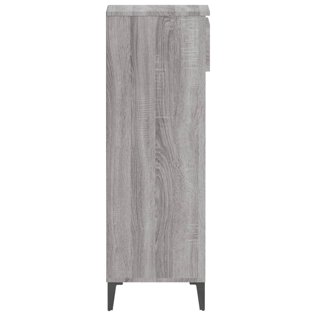 Schuhregal Grau Sonoma 40x36x105 cm Holzwerkstoff