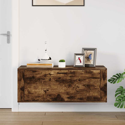 Wand-Schuhschrank Räuchereiche 100x35x38 cm Holzwerkstoff