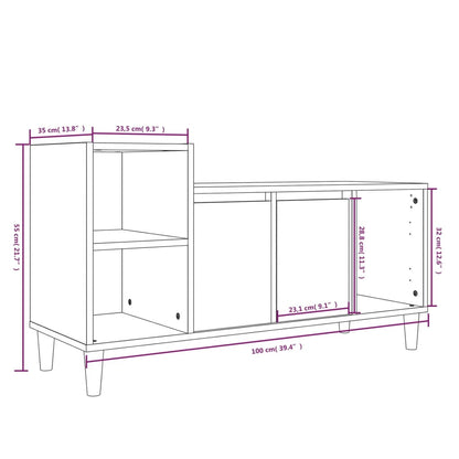 TV-Schrank Räuchereiche 100x35x55 cm Holzwerkstoff