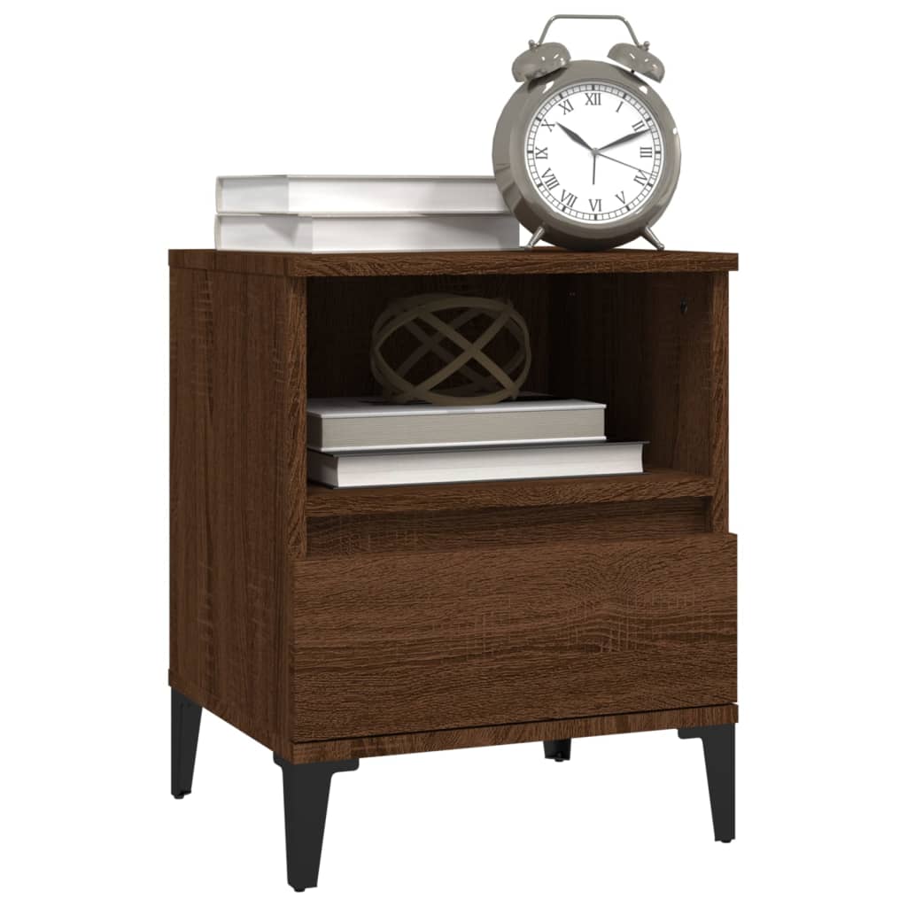 Nachttische 2 Stk. Braun Eichen-Optik 40x35x50 cm