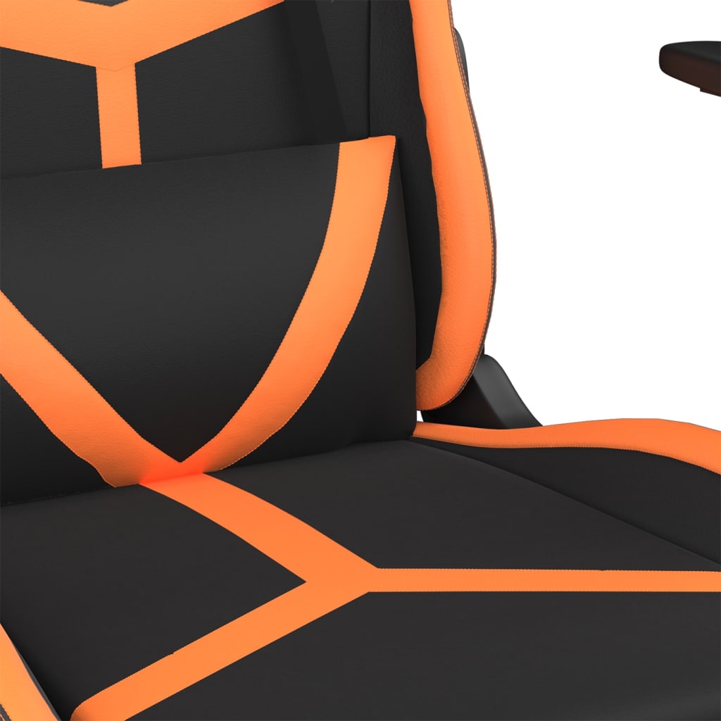 Gaming-Stuhl Schwarz und Orange Kunstleder