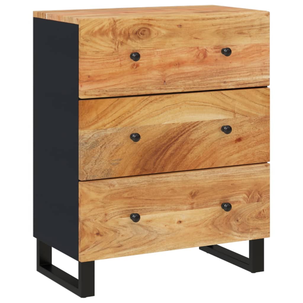 Sideboards 2 Stk. 60x33x75 cm Massivholz Akazie