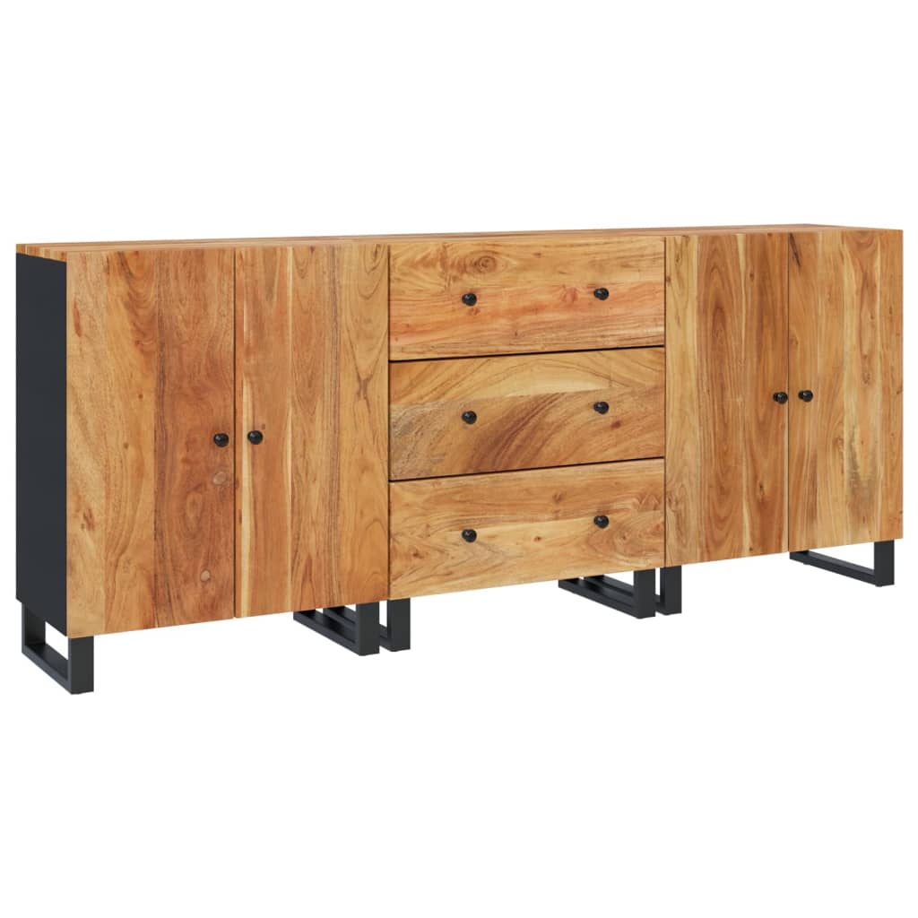 Sideboards 3 Stk. Massivholz Akazie