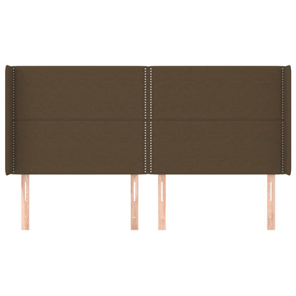 Boxspringbett mit Matratze & LED Dunkelbraun 180x200 cm Stoff