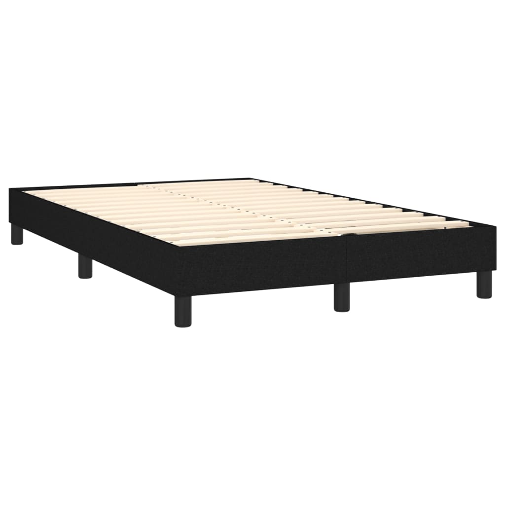 Boxspringbett mit Matratze & LED Schwarz 120x200 cm Stoff