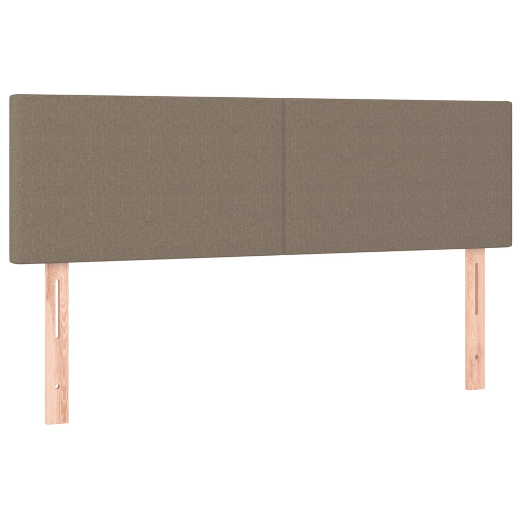 Boxspringbett mit Matratze & LED Taupe 140x190 cm Stoff