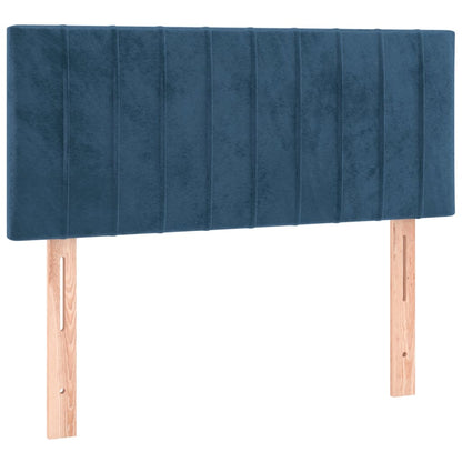 Boxspringbett mit Matratze & LED Dunkelblau 120x200 cm Samt