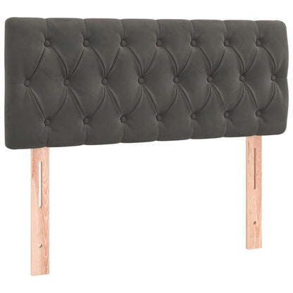 Boxspringbett mit Matratze & LED Dunkelgrau 120x200 cm Samt