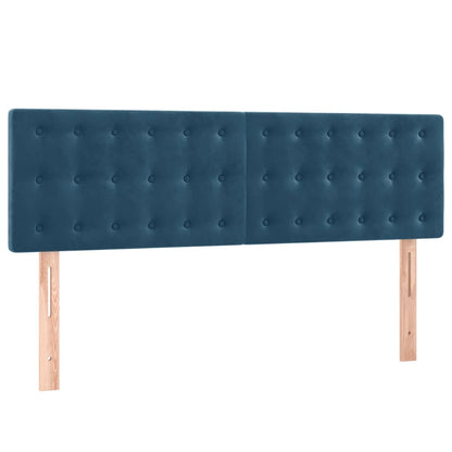 Boxspringbett mit Matratze & LED Dunkelblau 140x190 cm Samt