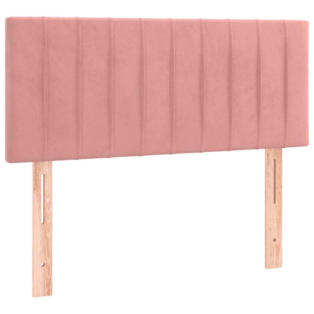 Boxspringbett mit Matratze Rosa 100x200 cm Samt