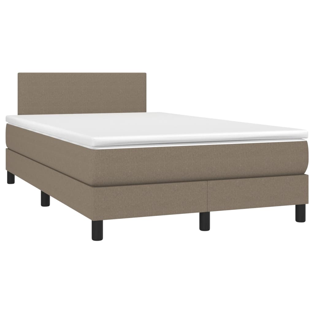 Boxspringbett mit Matratze Taupe 120x200 cm Stoff