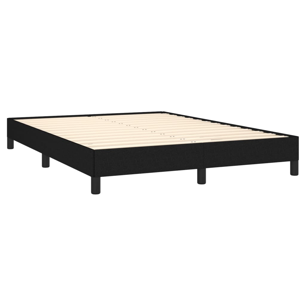 Boxspringbett mit Matratze Schwarz 140x200 cm Stoff