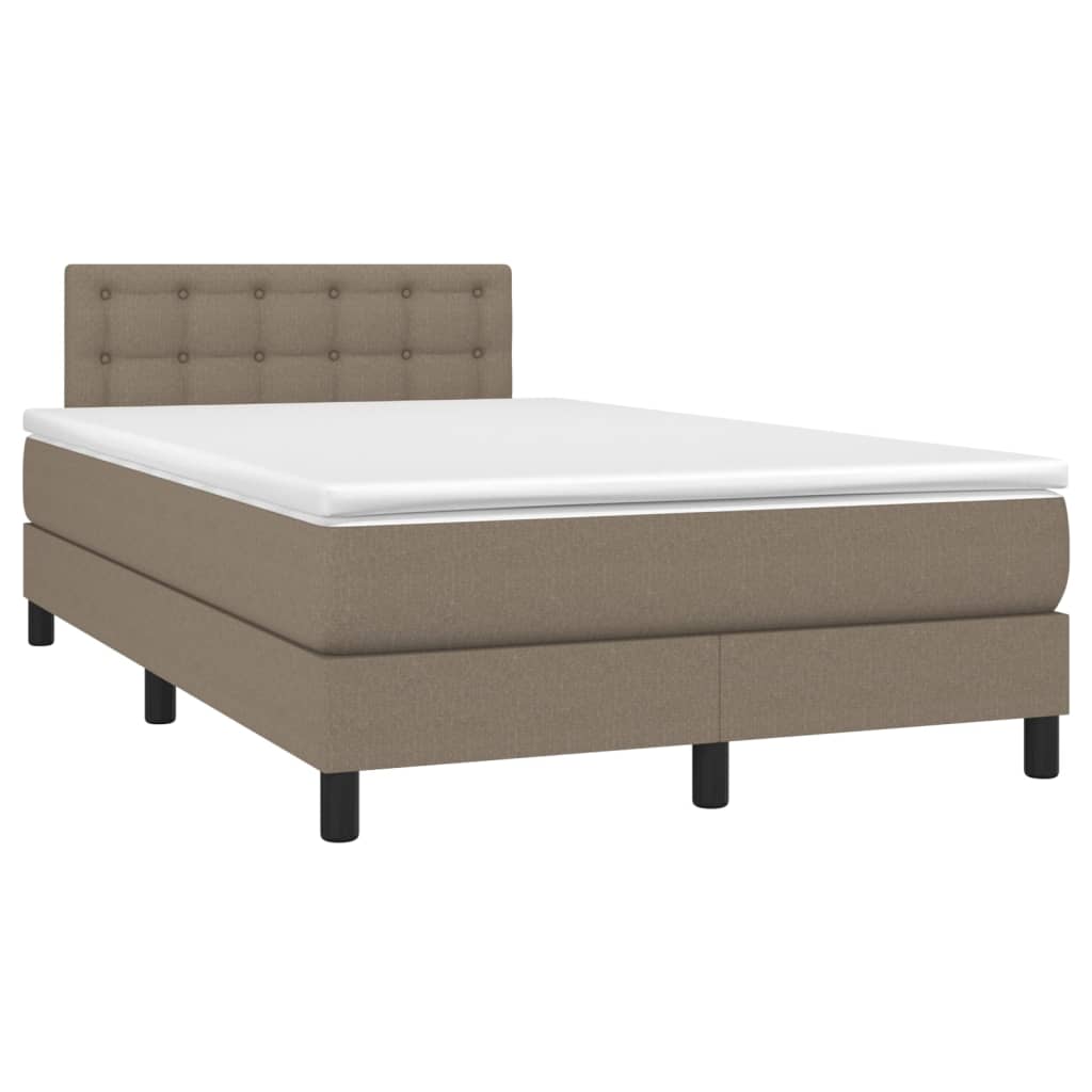 Boxspringbett mit Matratze Taupe 120x200 cm Stoff