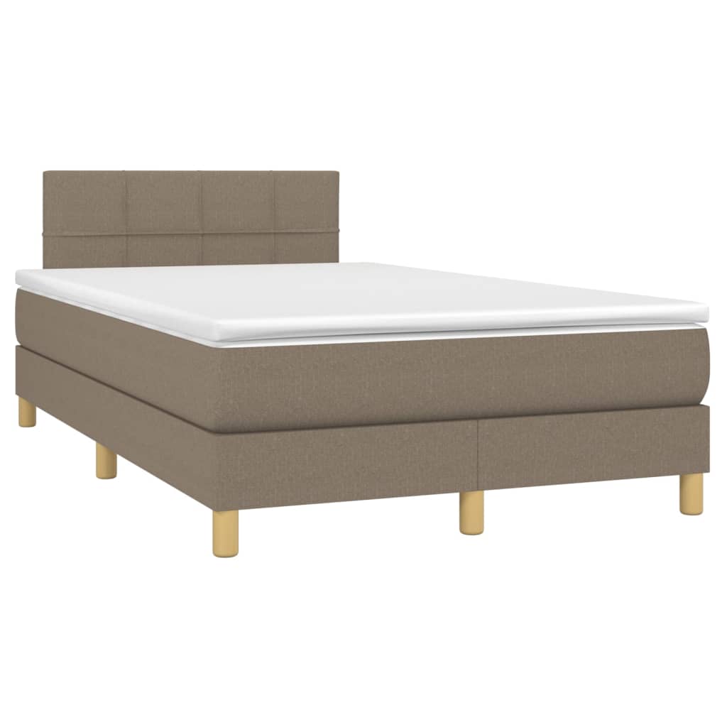 Boxspringbett mit Matratze Taupe 120x200 cm Stoff