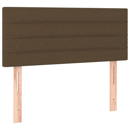 Boxspringbett mit Matratze Dunkelbraun 80x200 cm Stoff
