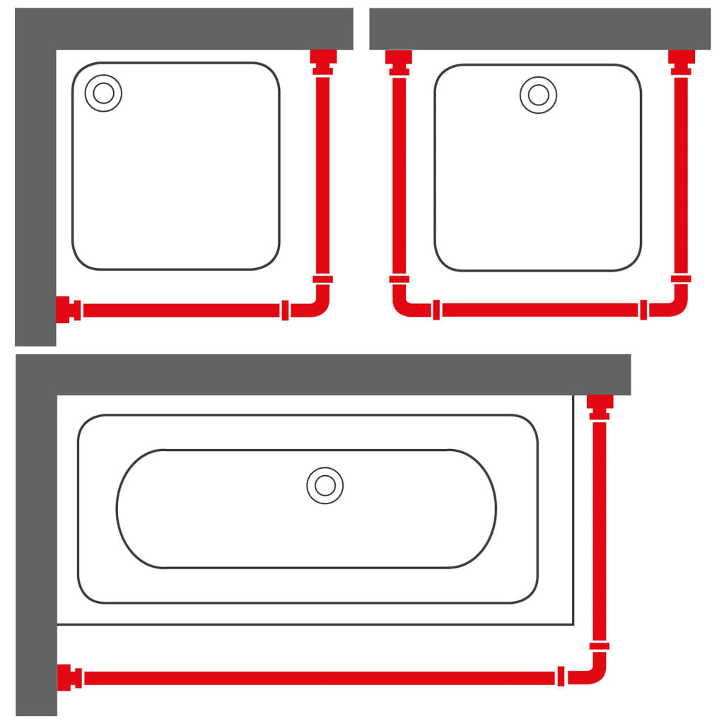 Sealskin Duschvorhangstangen-Set Easy-Roll Schwarz