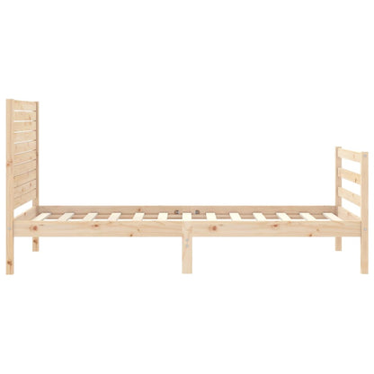 Massivholzbett mit Kopfteil 100x200 cm