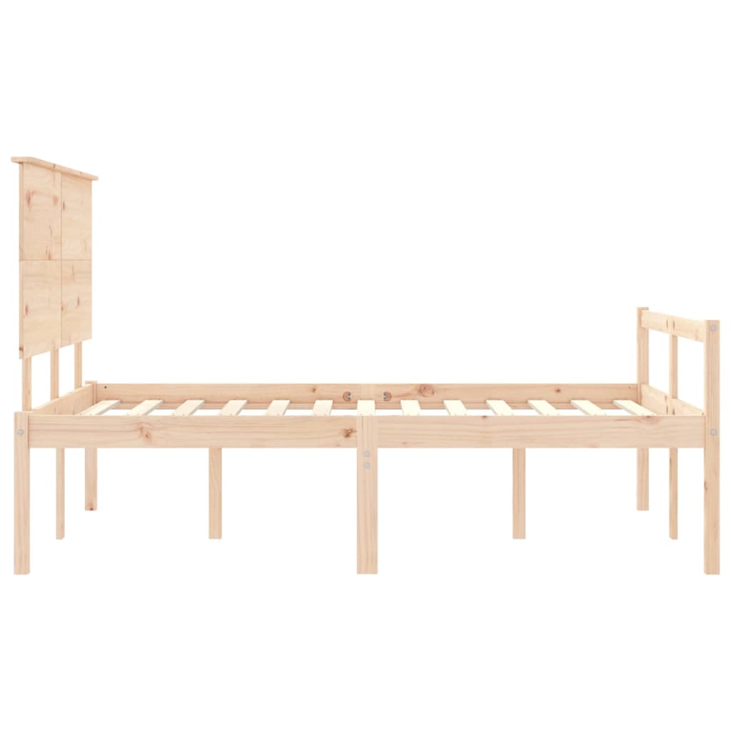 Seniorenbett mit Kopfteil 140x190 cm Massivholz