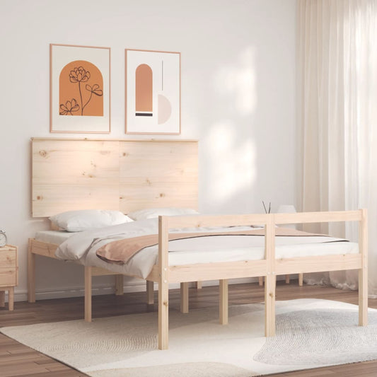 Seniorenbett mit Kopfteil 140x190 cm Massivholz