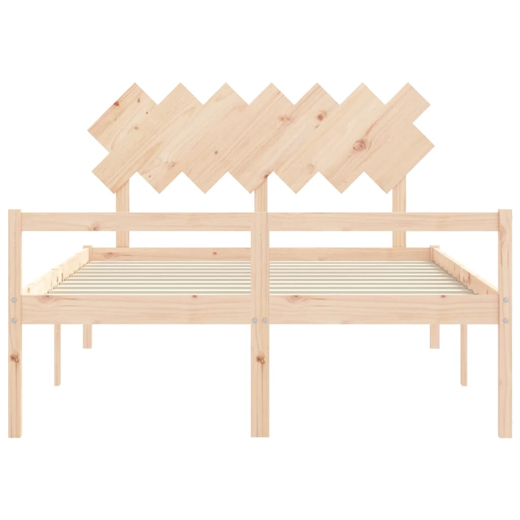 Seniorenbett mit Kopfteil 140x190 cm Massivholz