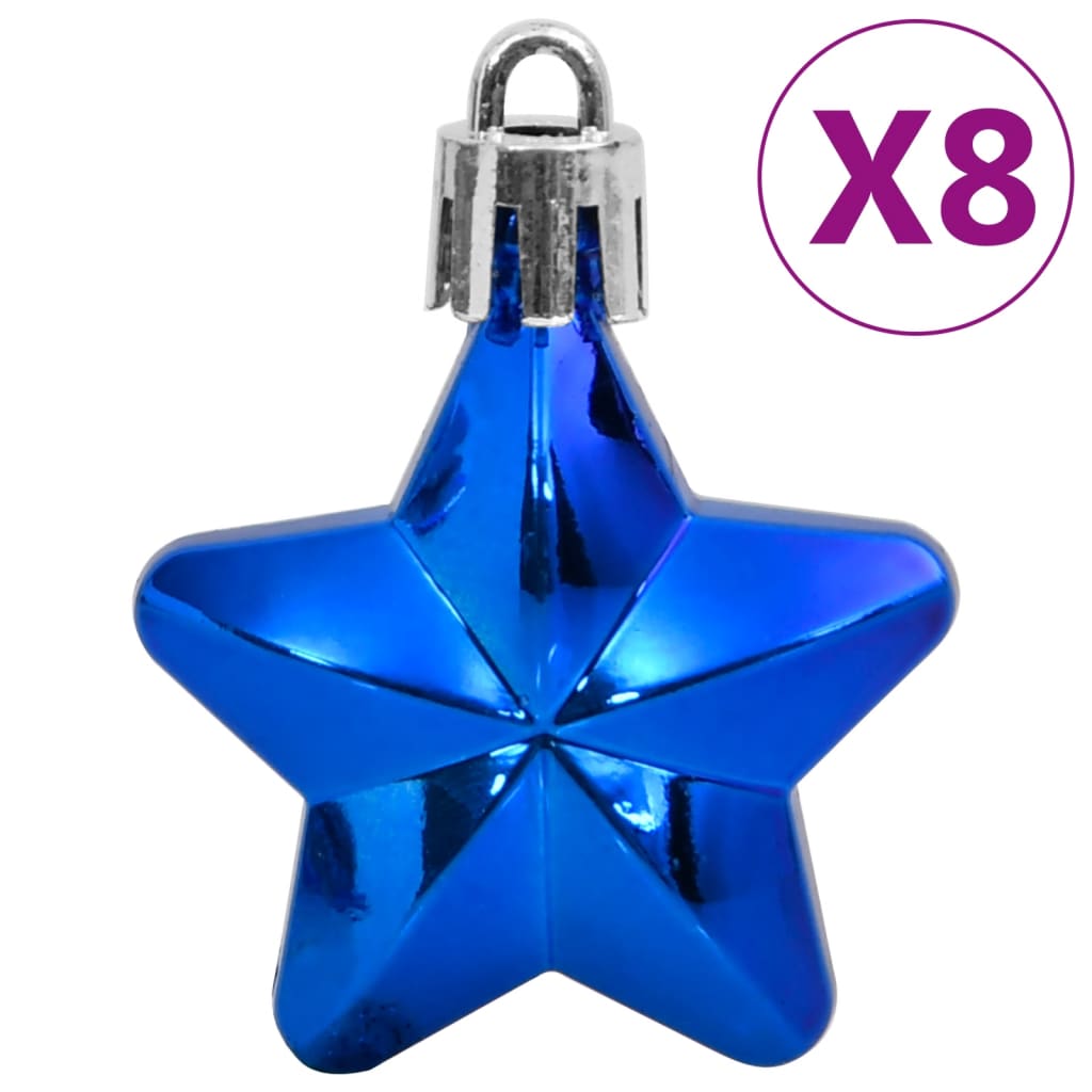 111-tlg. Weihnachtskugel-Set Blau Polystyrol