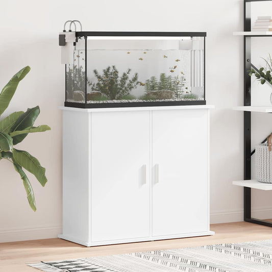 Aquariumständer Weiß 81x36x73 cm Holzwerkstoff