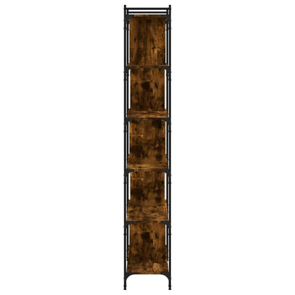 Bücherregal 6 Böden Räuchereiche 76x32x192 cm Holzwerkstoff