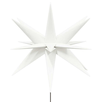 LED-Weihnachtsstern mit Erdspieß Faltbar Weiß 57 cm