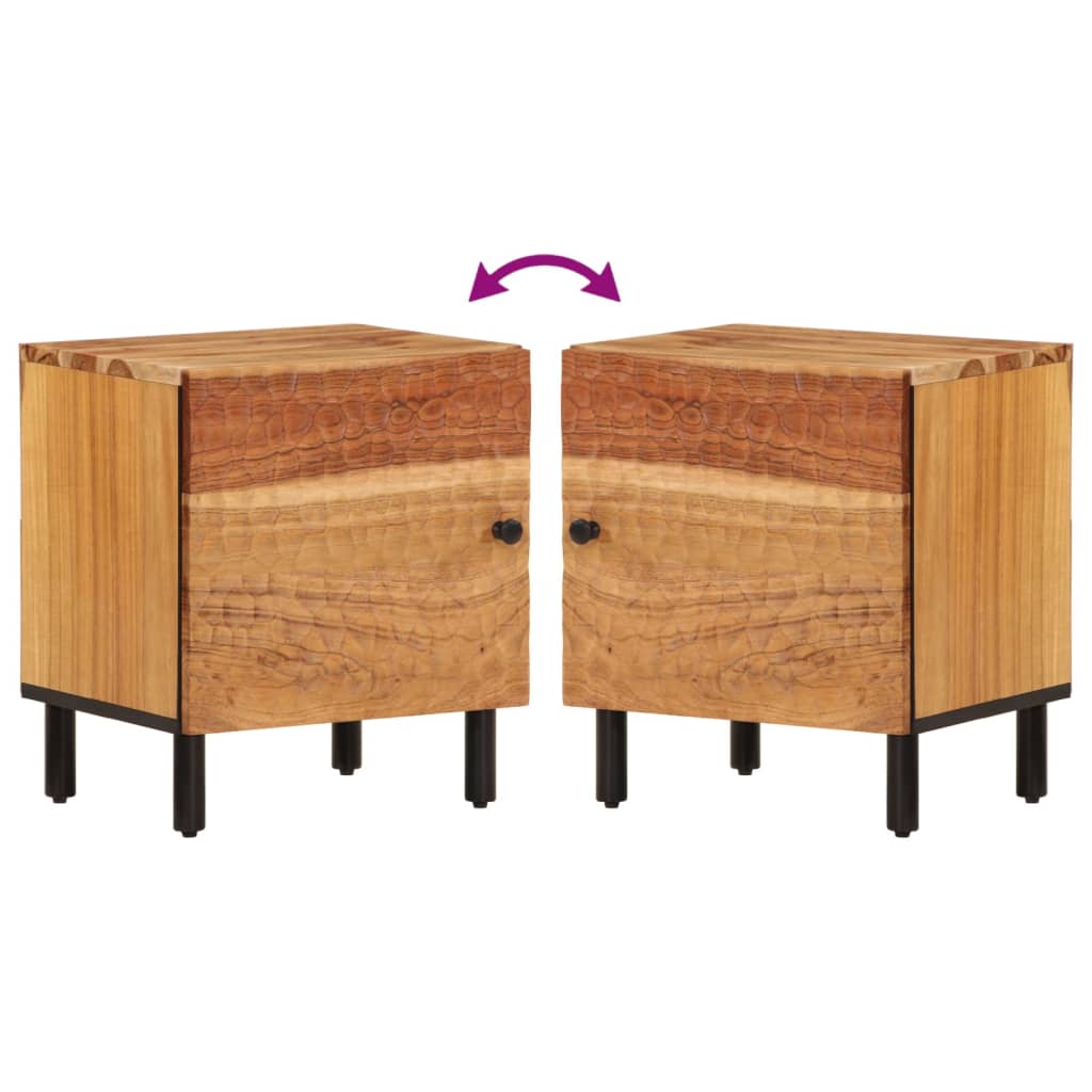 Nachttische 2 Stk. 40x33x46 cm Massivholz Akazie