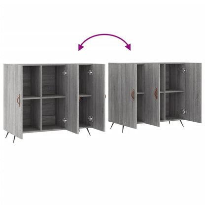 Sideboard Grau Sonoma 90x34x80 cm Holzwerkstoff