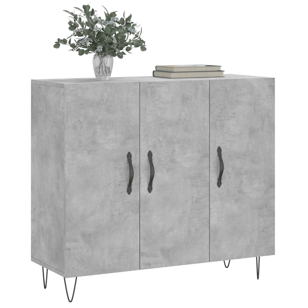 Sideboard Betongrau 90x34x80 cm Holzwerkstoff