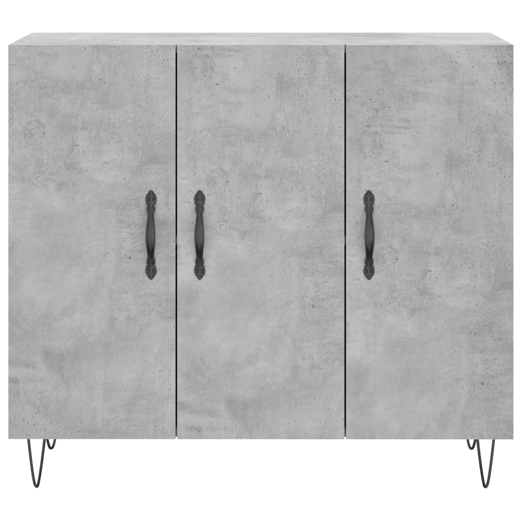 Sideboard Betongrau 90x34x80 cm Holzwerkstoff