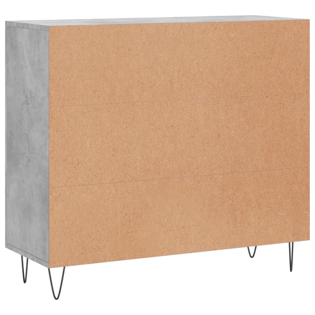 Sideboard Betongrau 90x34x80 cm Holzwerkstoff