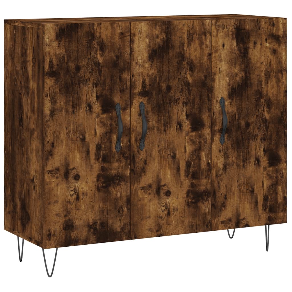 Sideboard Räuchereiche 90x34x80 cm Holzwerkstoff