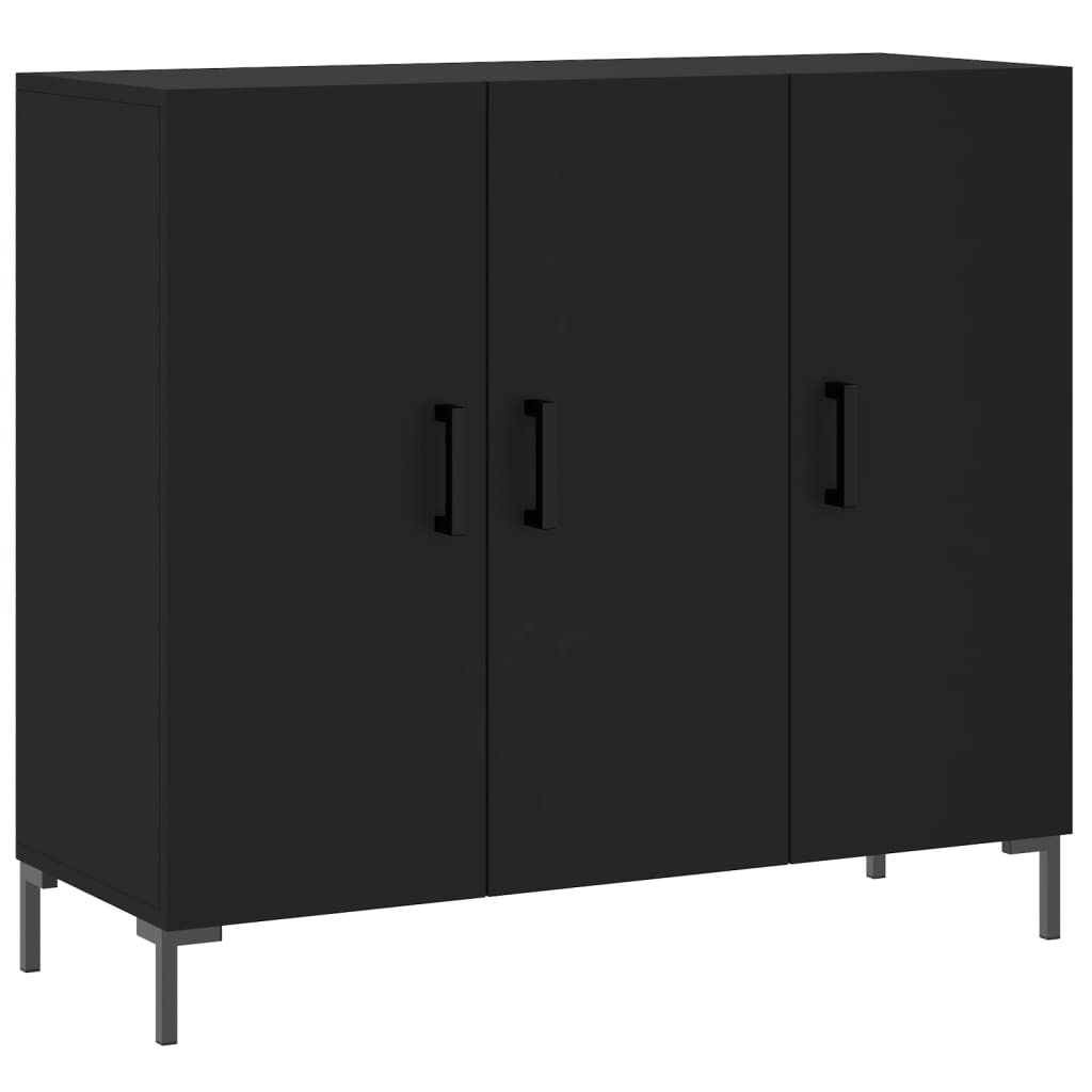 Sideboard Schwarz 90x34x80 cm Holzwerkstoff