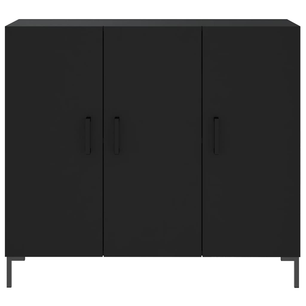 Sideboard Schwarz 90x34x80 cm Holzwerkstoff