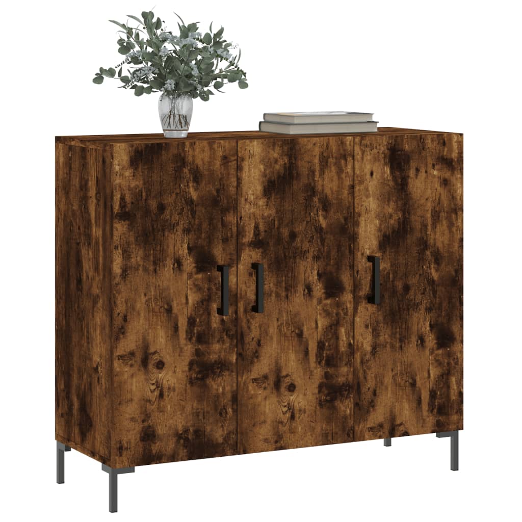 Sideboard Räuchereiche 90x34x80 cm Holzwerkstoff