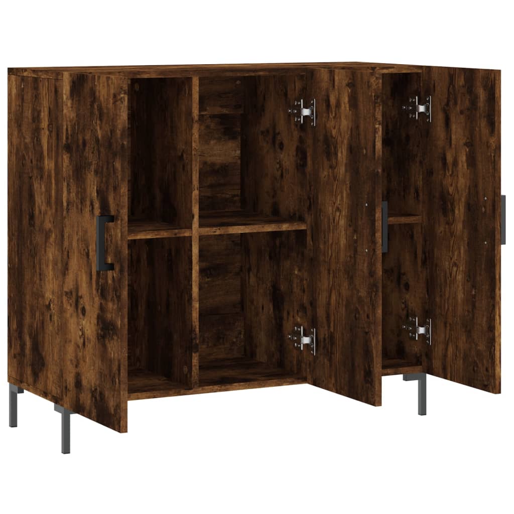 Sideboard Räuchereiche 90x34x80 cm Holzwerkstoff