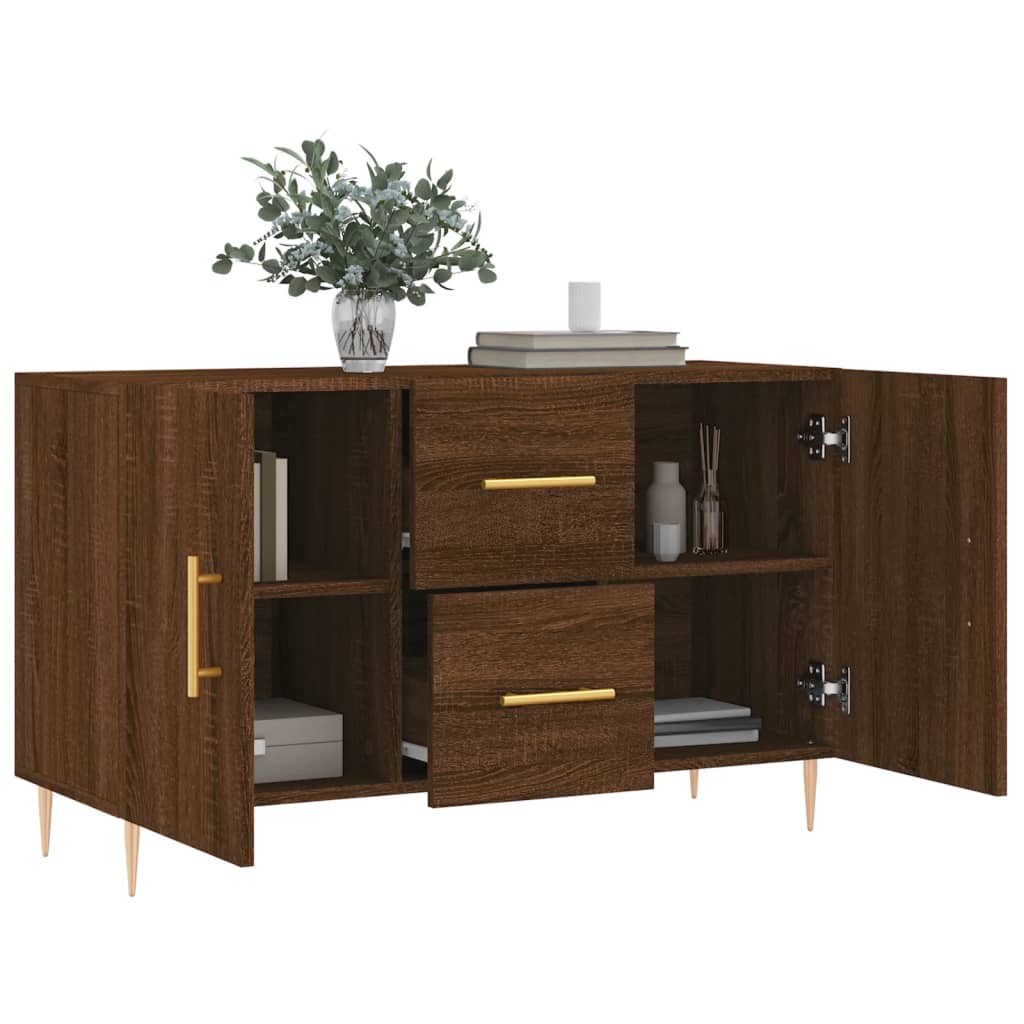 Sideboard Braun Eichen-Optik 100x36x60 cm Holzwerkstoff