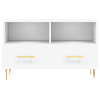 TV-Schrank Weiß 80x36x50 cm Holzwerkstoff