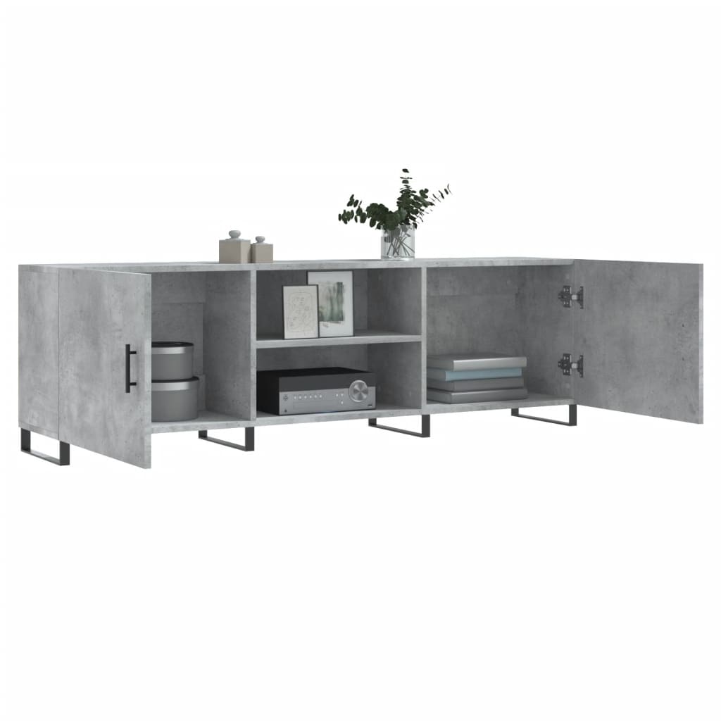 TV-Schrank Betongrau 150x30x50 cm Holzwerkstoff
