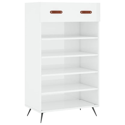 Schuhschrank Hochglanz-Weiß 60x35x105 cm Holzwerkstoff