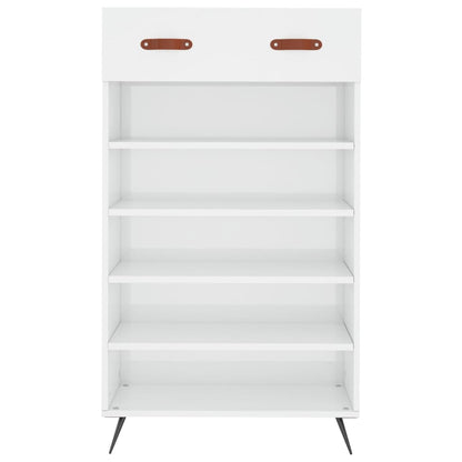 Schuhschrank Hochglanz-Weiß 60x35x105 cm Holzwerkstoff