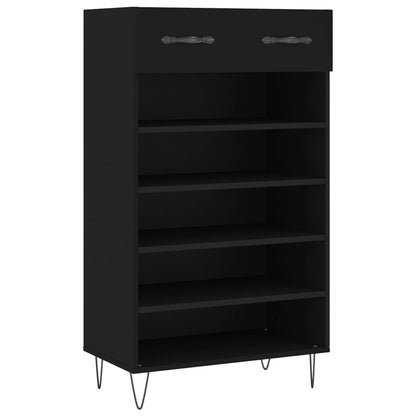 Schuhschrank Schwarz 60x35x105 cm Holzwerkstoff