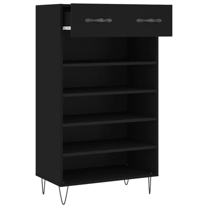 Schuhschrank Schwarz 60x35x105 cm Holzwerkstoff