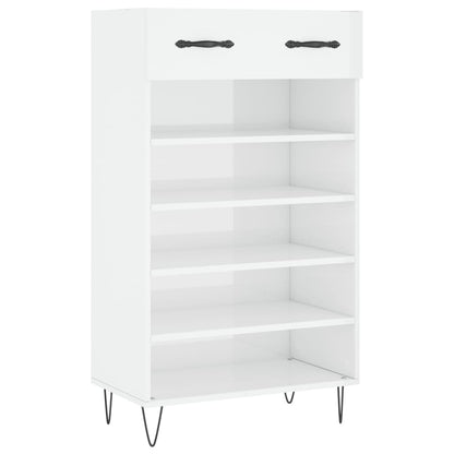 Schuhschrank Hochglanz-Weiß 60x35x105 cm Holzwerkstoff