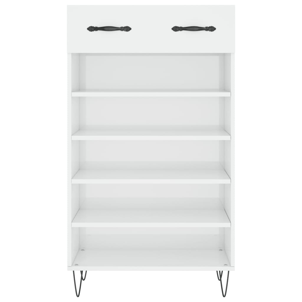 Schuhschrank Hochglanz-Weiß 60x35x105 cm Holzwerkstoff
