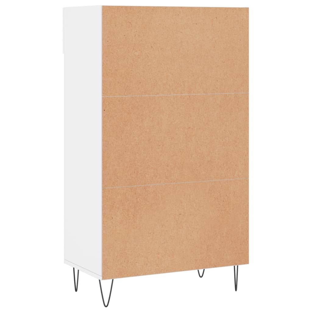 Schuhschrank Hochglanz-Weiß 60x35x105 cm Holzwerkstoff